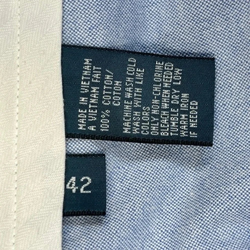 Polo Ralph Lauren Mens Blue Oxford Cotton Chino Shorts Size‎ 42 Flat Front